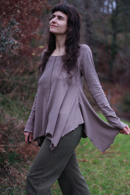 LILY long sleeve blouse | Taupe