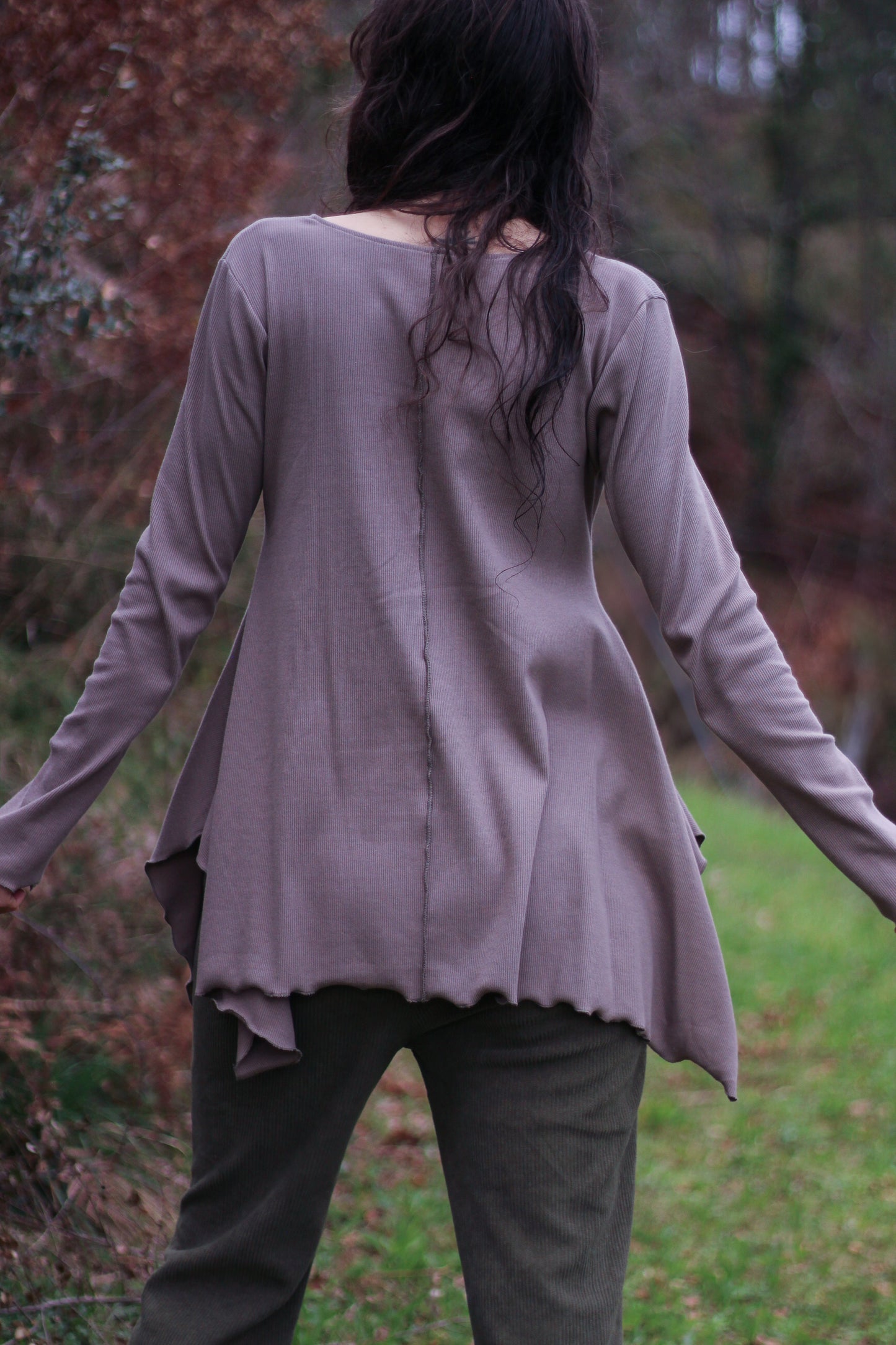 LILY long sleeve blouse | Taupe