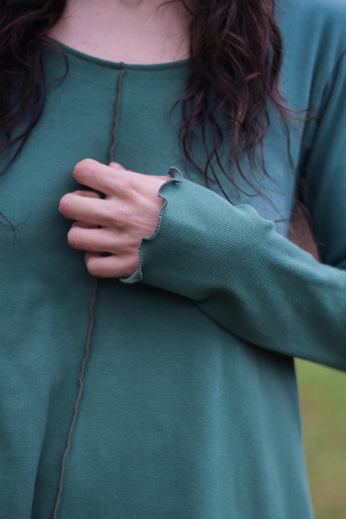 LILY long sleeve blouse | Blue turquoise