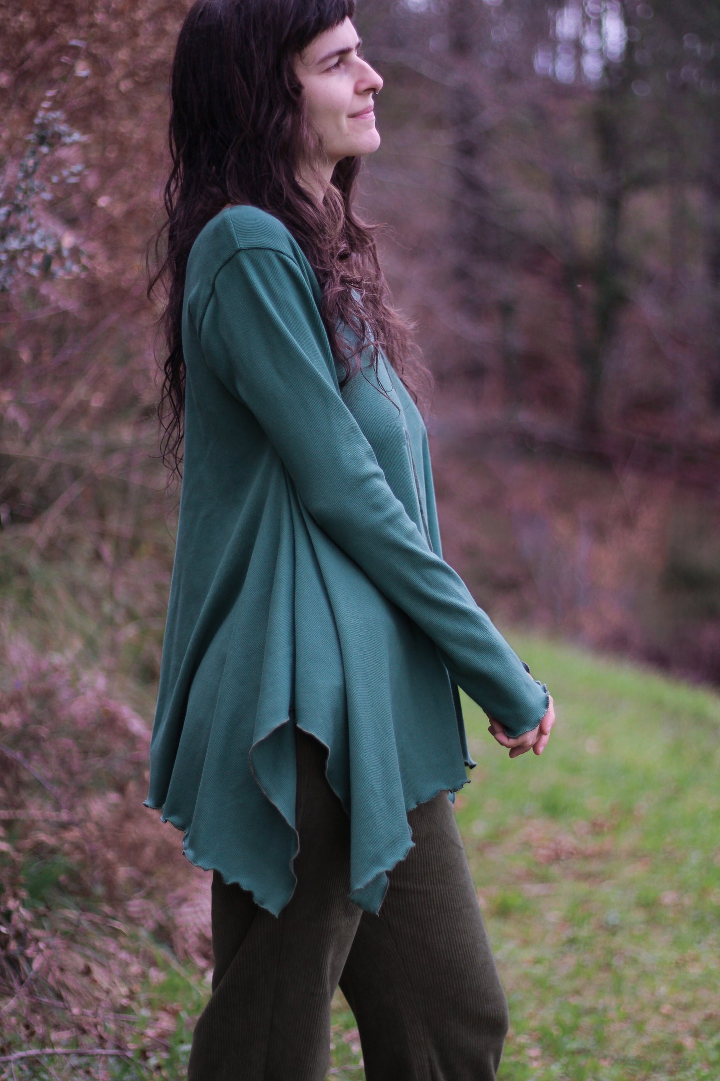 LILY long sleeve blouse | Blue turquoise