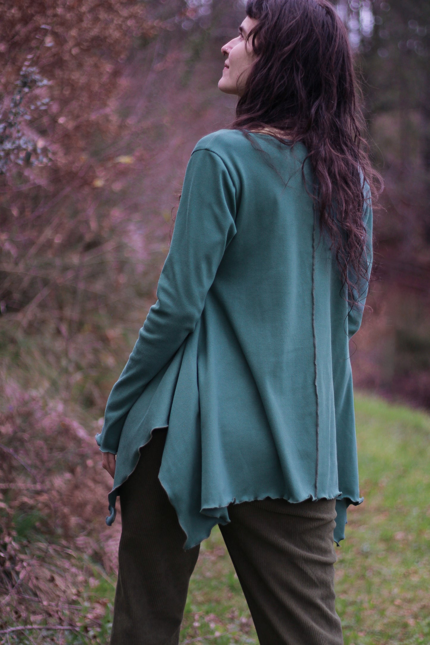 LILY long sleeve blouse | Blue turquoise