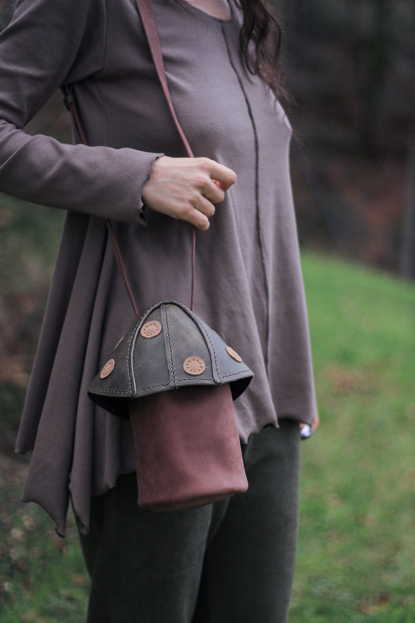 Mushie Bag | Brown & Green
