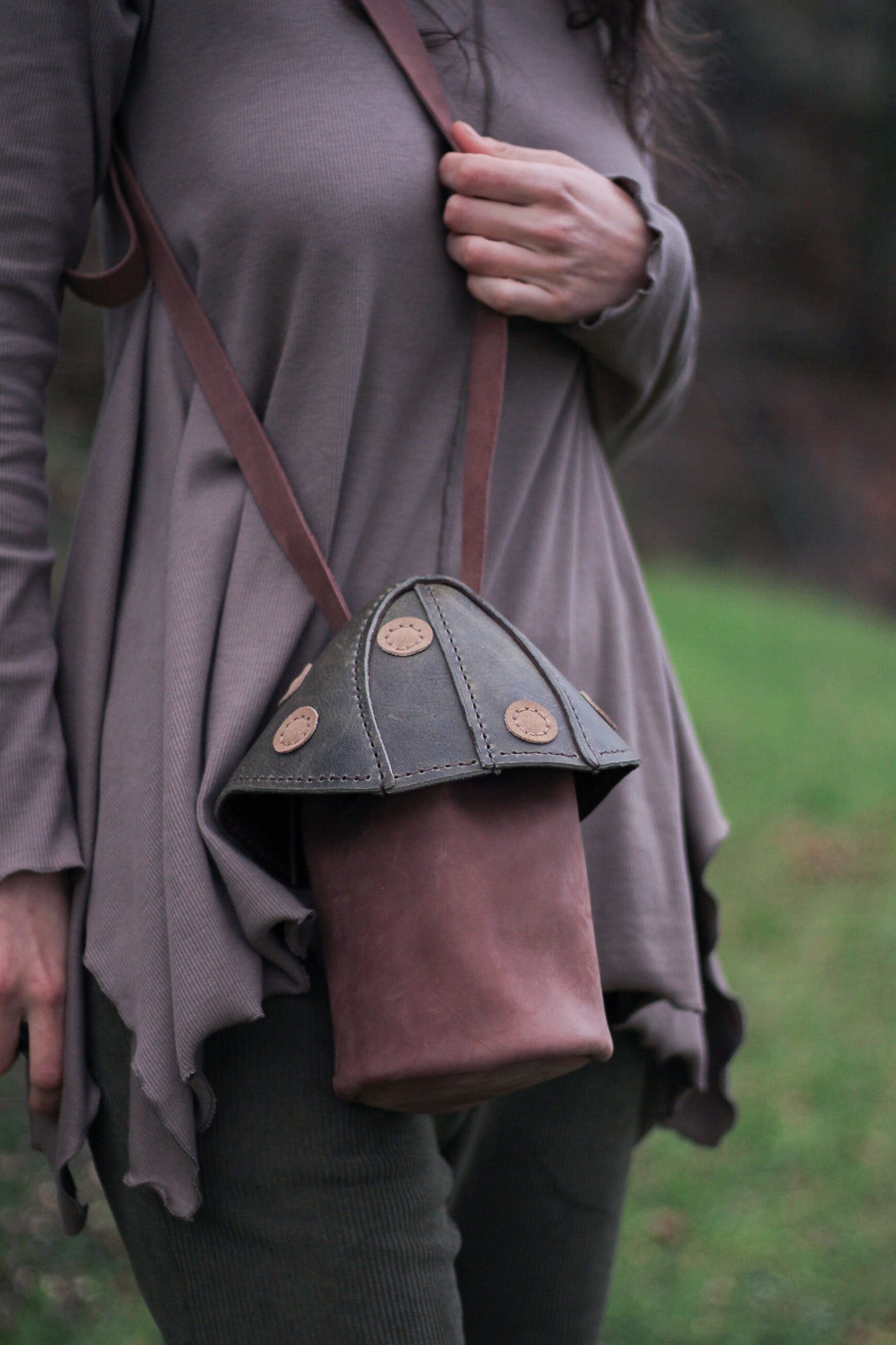 Mushie Bag | Brown & Green