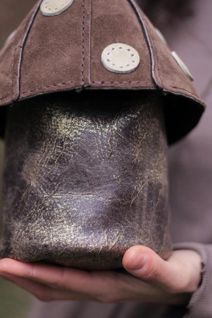 Mushie Bag | Brown & Gold