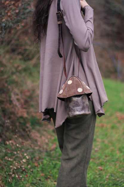 Mushie Bag | Brown & Gold