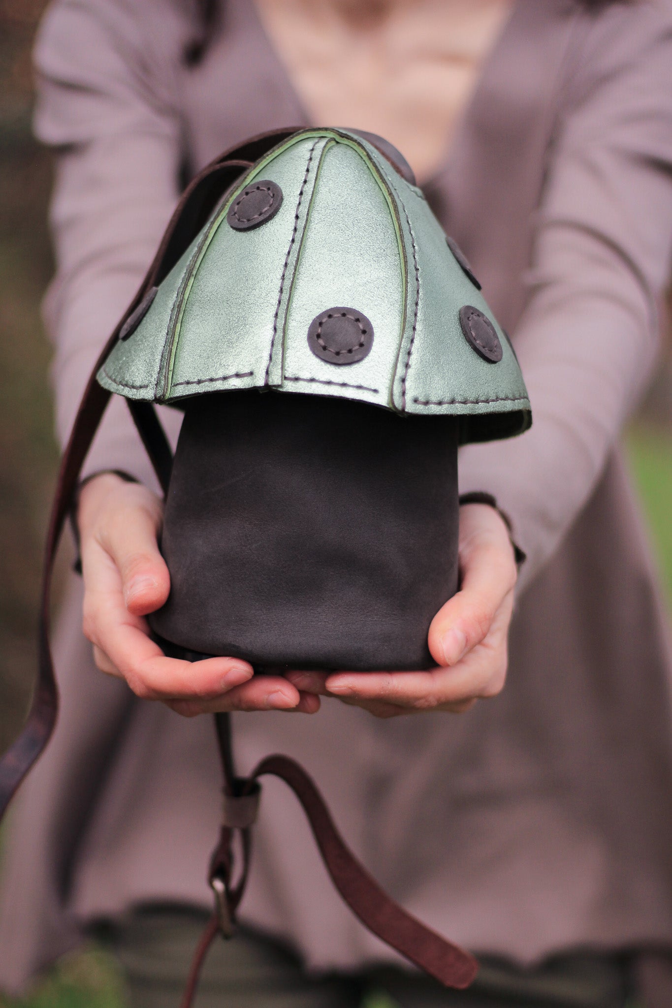 Mushie Bag | Brown & Green