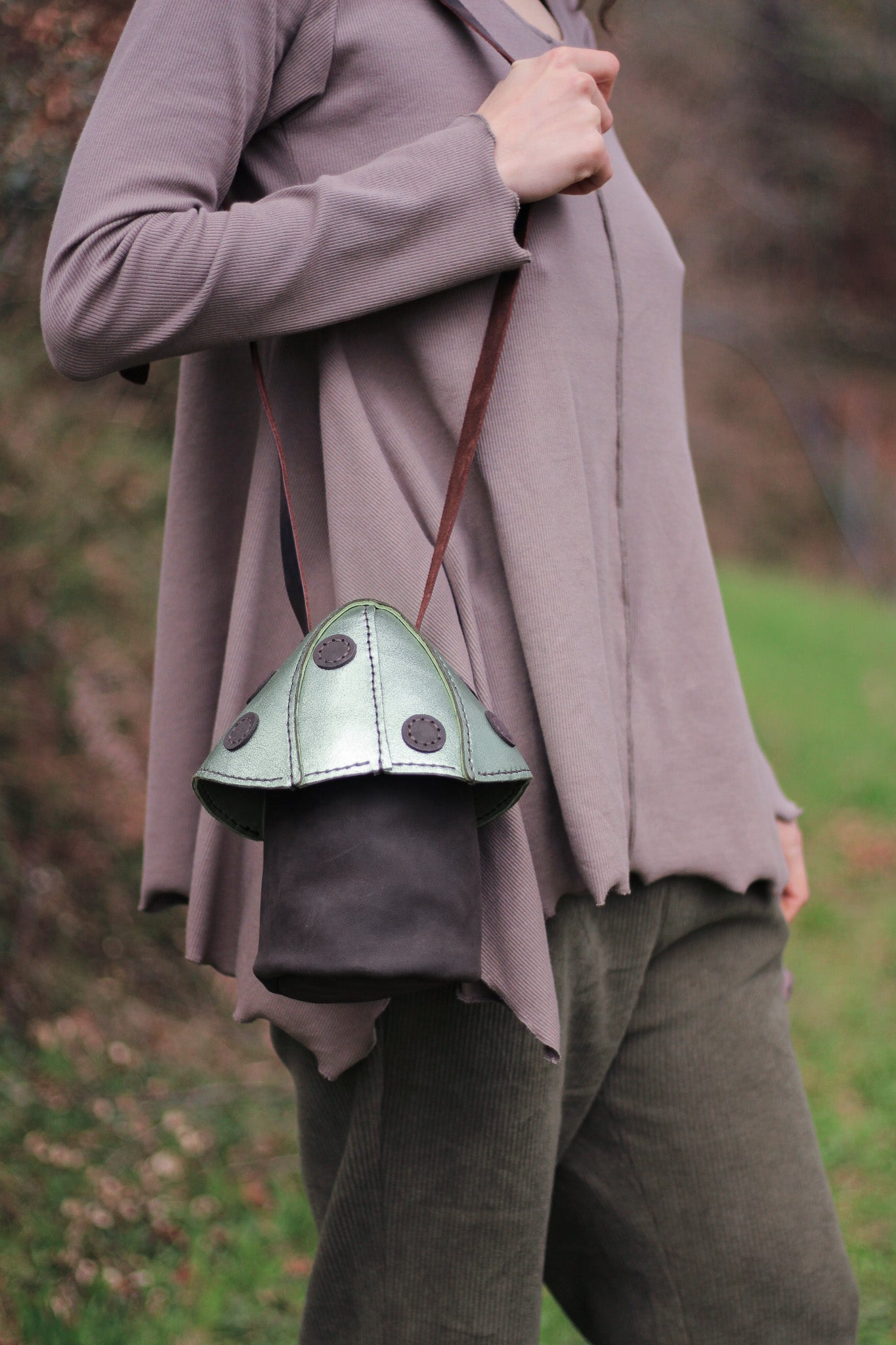 Mushie Bag | Brown & Green