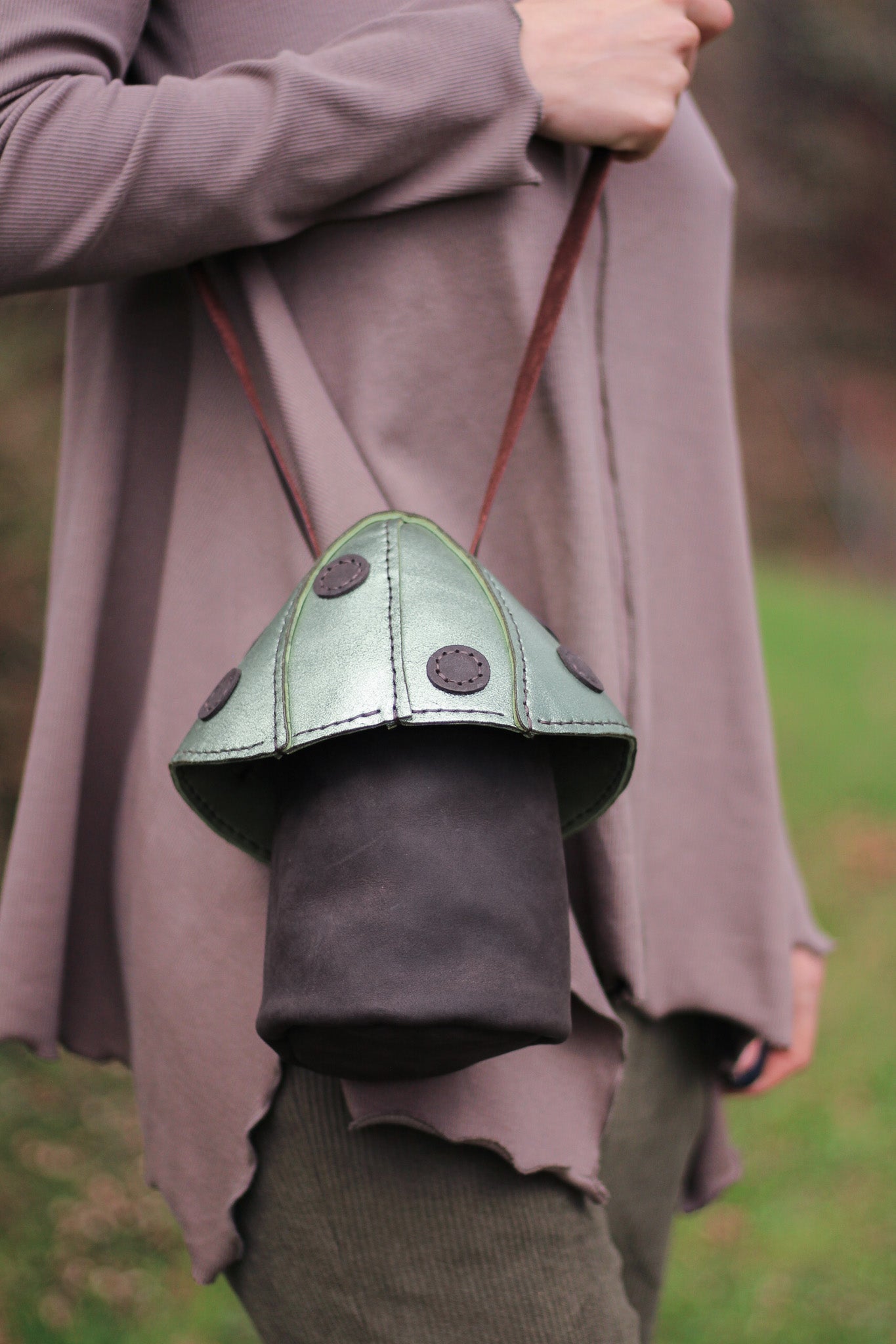 Mushie Bag | Brown & Green