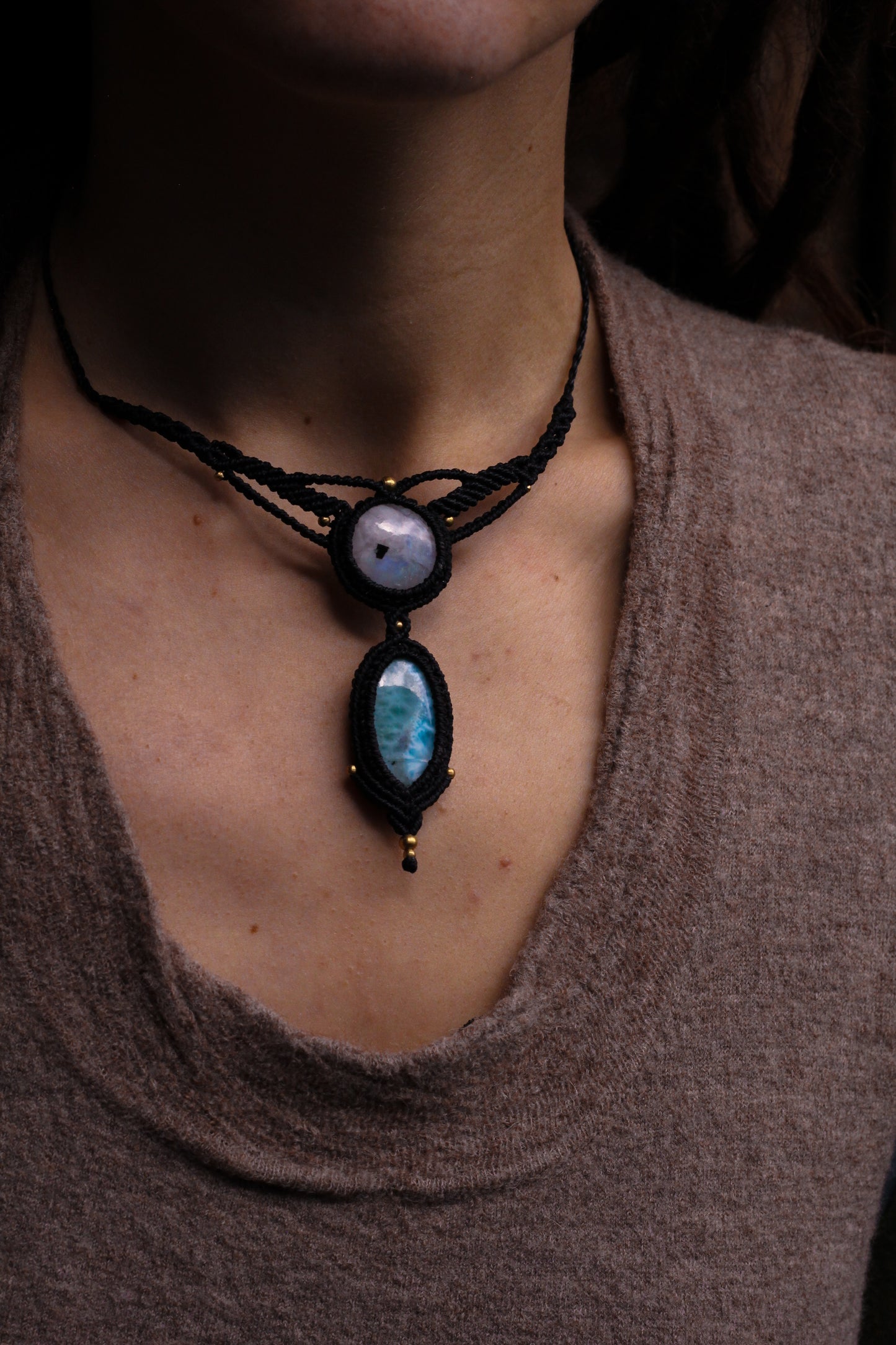 Moonstone & Larimar necklace