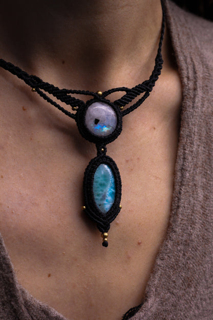 Moonstone & Larimar necklace