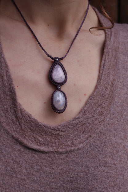 Kunzite & Moonstone pendant