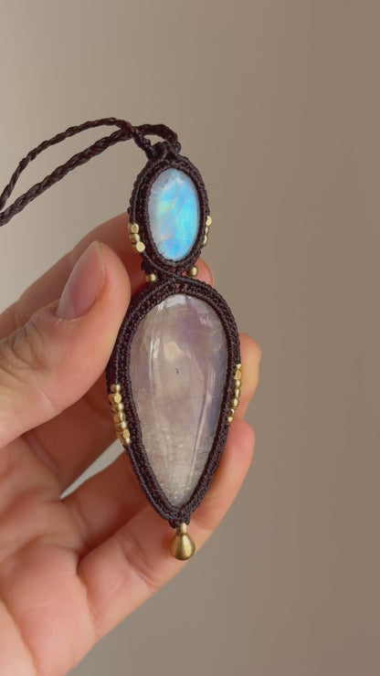 Moonstone & Belmorite Pendant | Soul Collection