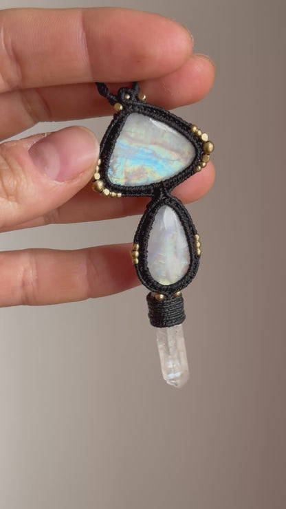 Moonstone & Quartz Pendant | Soul Collection
