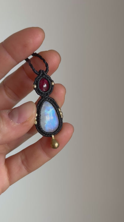 Garnet & Moonstone Pendant | Soul Collection