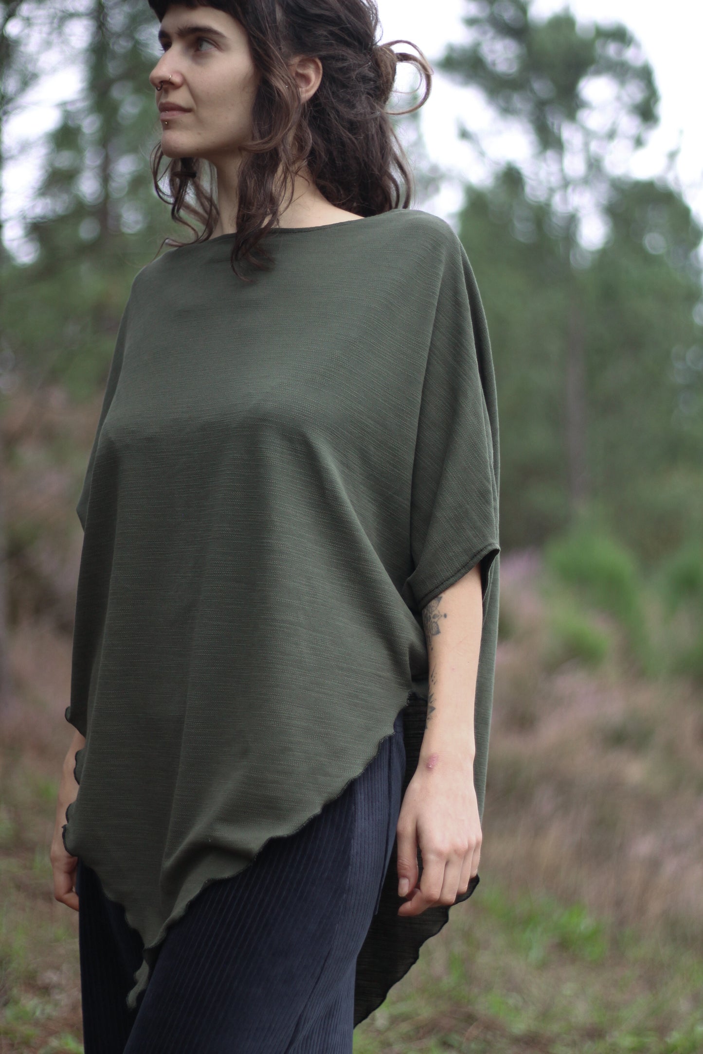 LEAF Blouse | Forest green