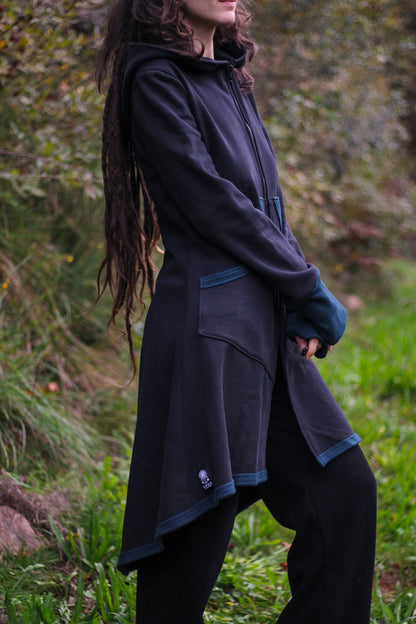 LAVENDER Coat | Black & Teal