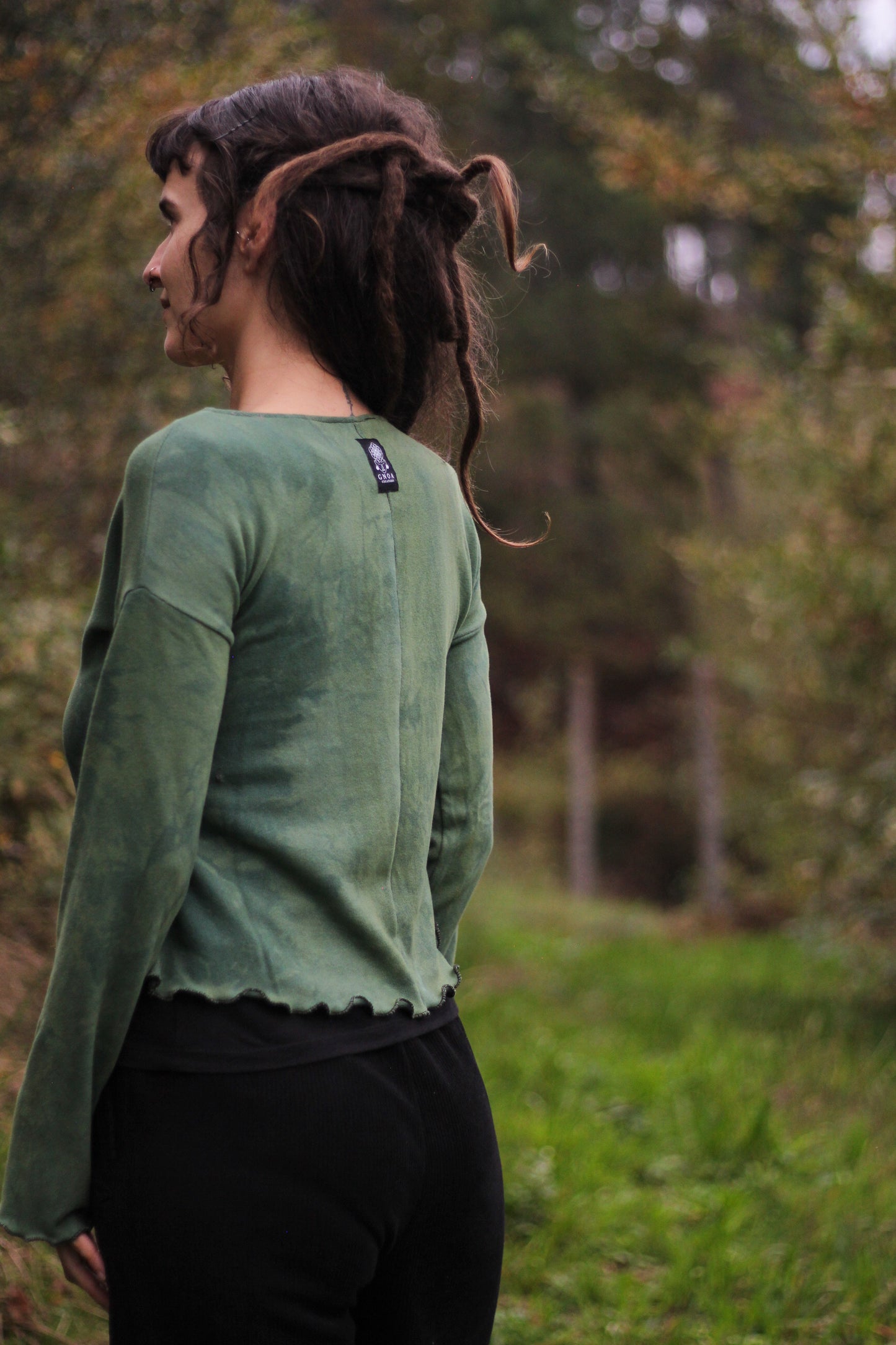 CALENDULA Long Sleeve Crop | Green