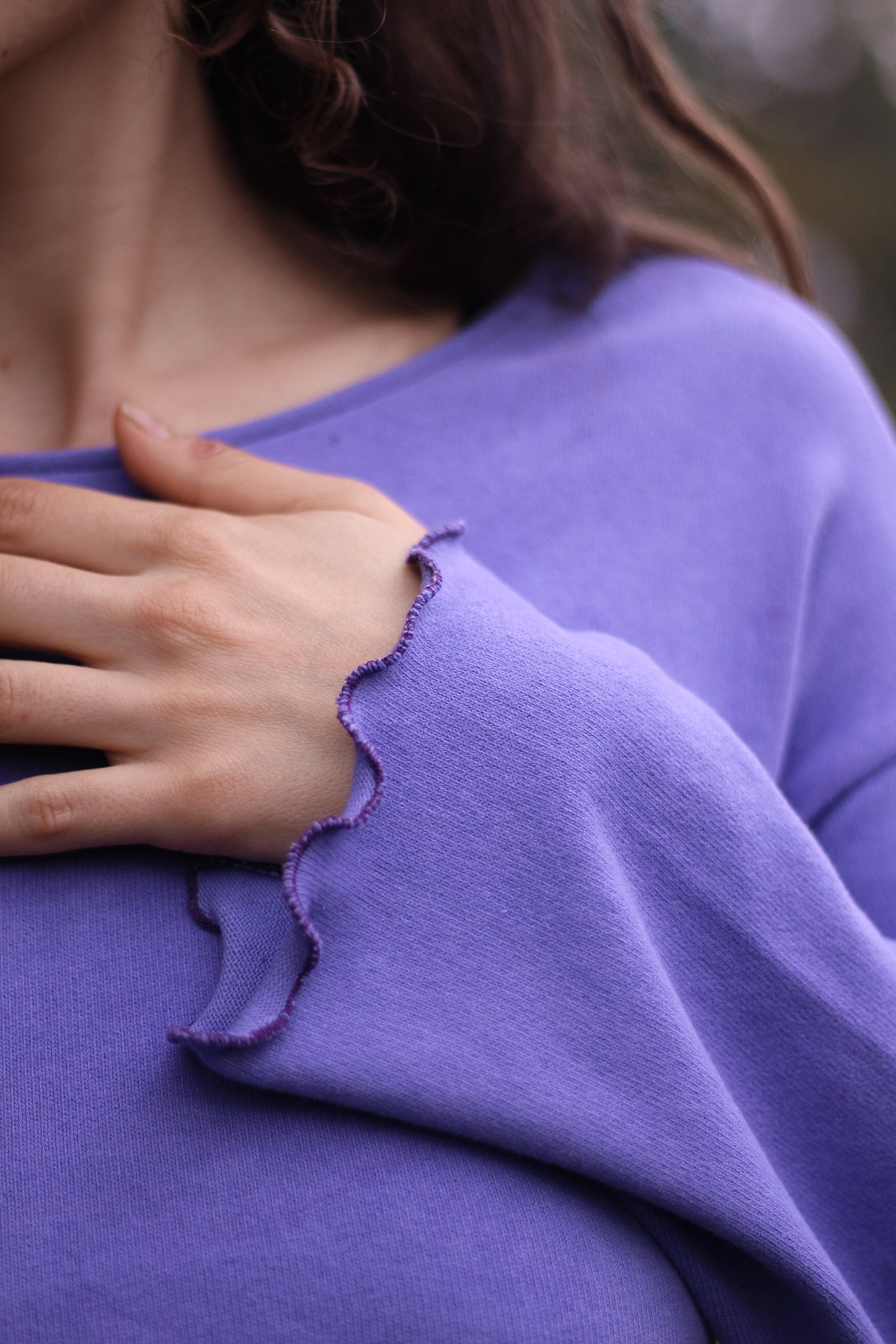 CALENDULA Long Sleeve Crop | Violet