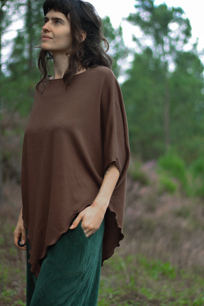 LEAF Blouse | Chocolate brown