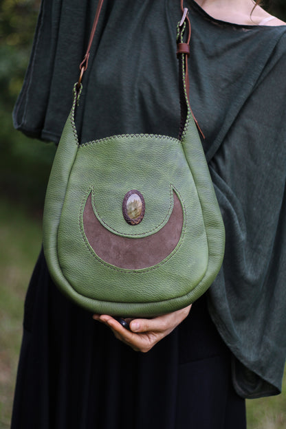 Big moon shoulder bag | Green