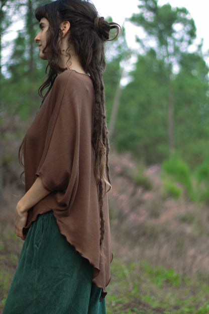 LEAF Blouse | Chocolate brown