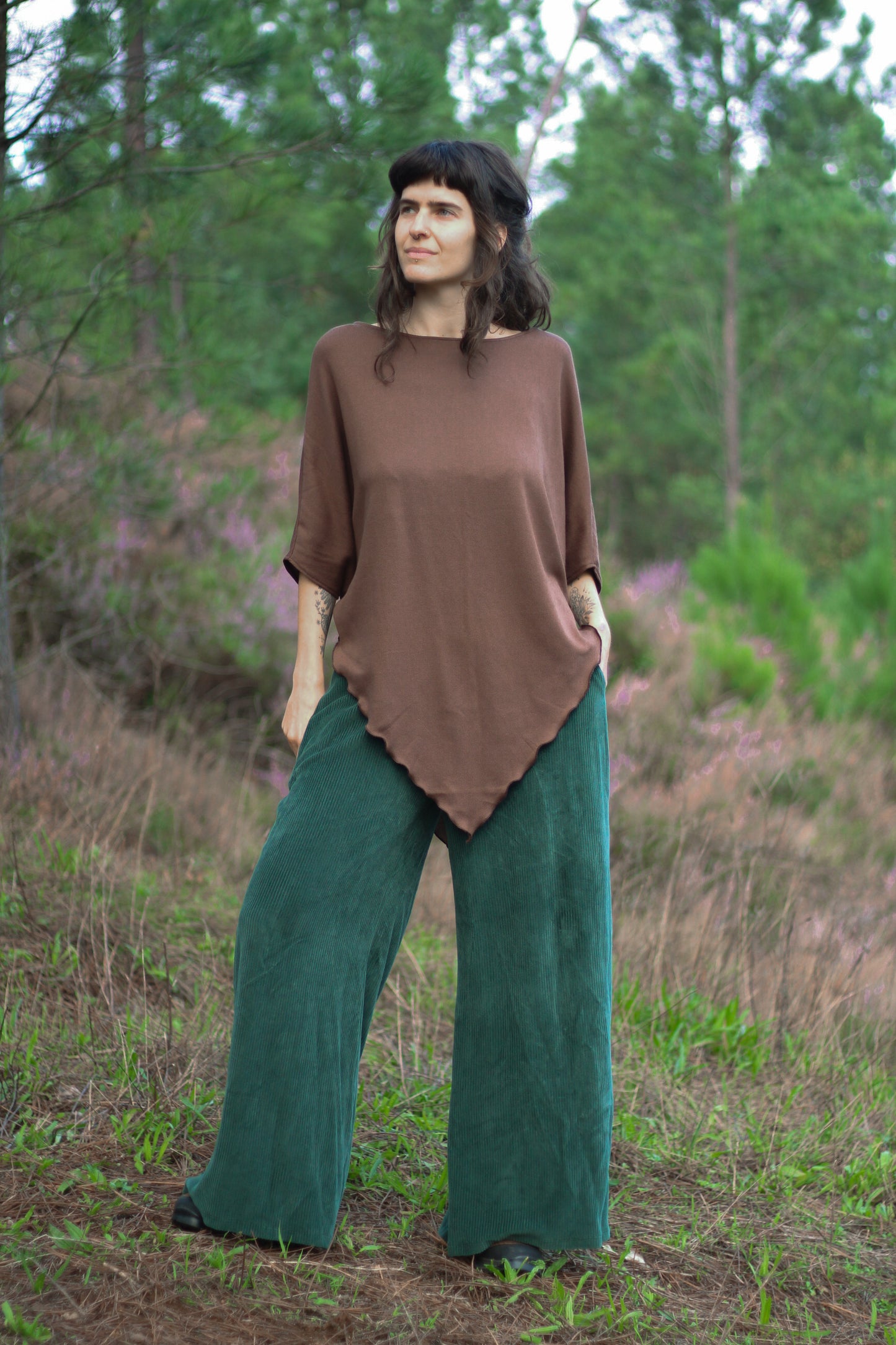 LEAF Blouse | Chocolate brown