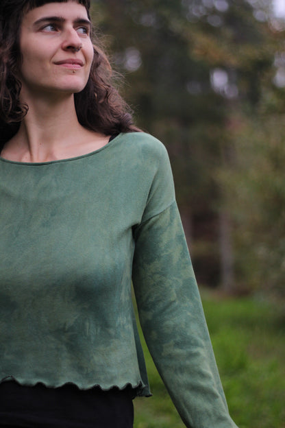 CALENDULA Long Sleeve Crop | Green