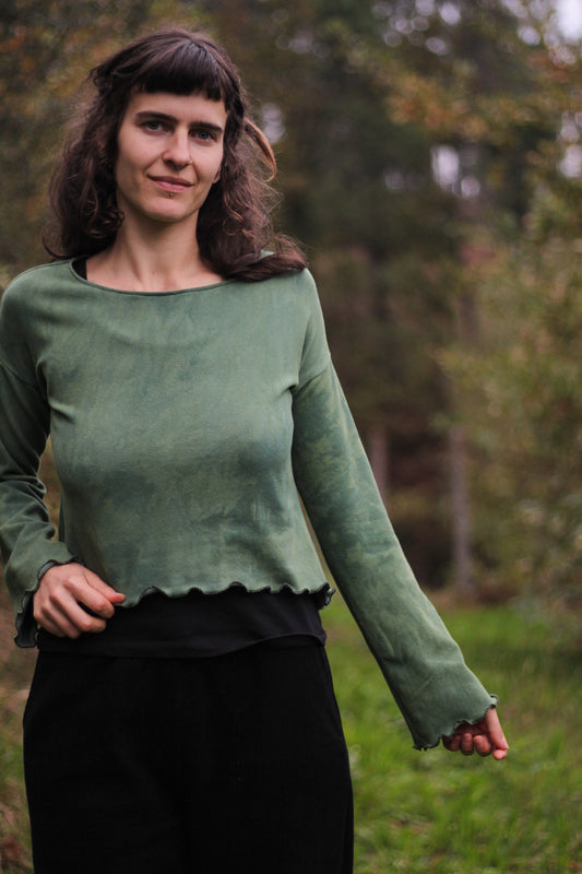 CALENDULA Long Sleeve Crop | Green