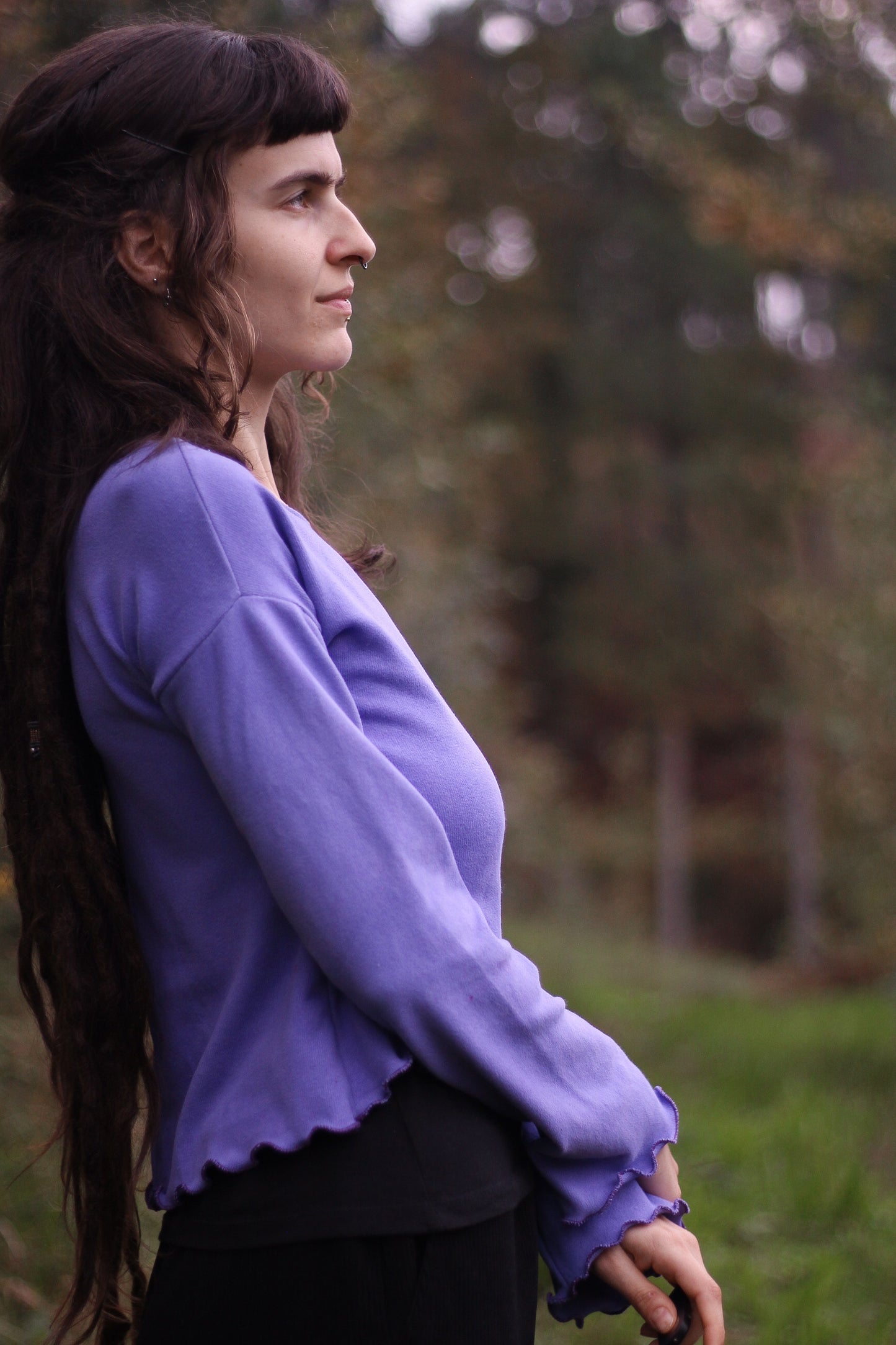 CALENDULA Long Sleeve Crop | Violet