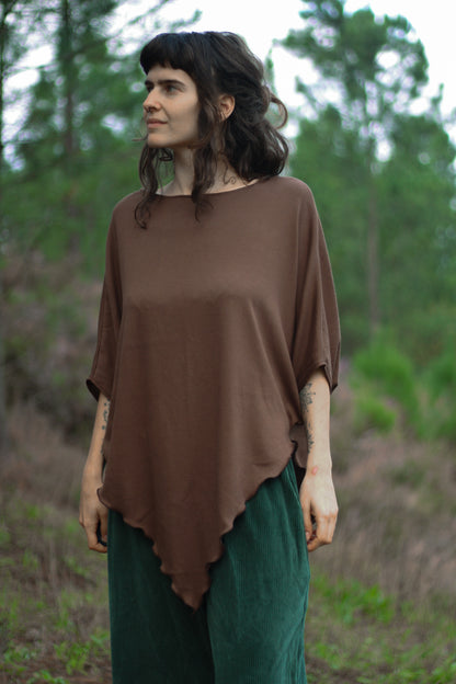 LEAF Blouse | Chocolate brown