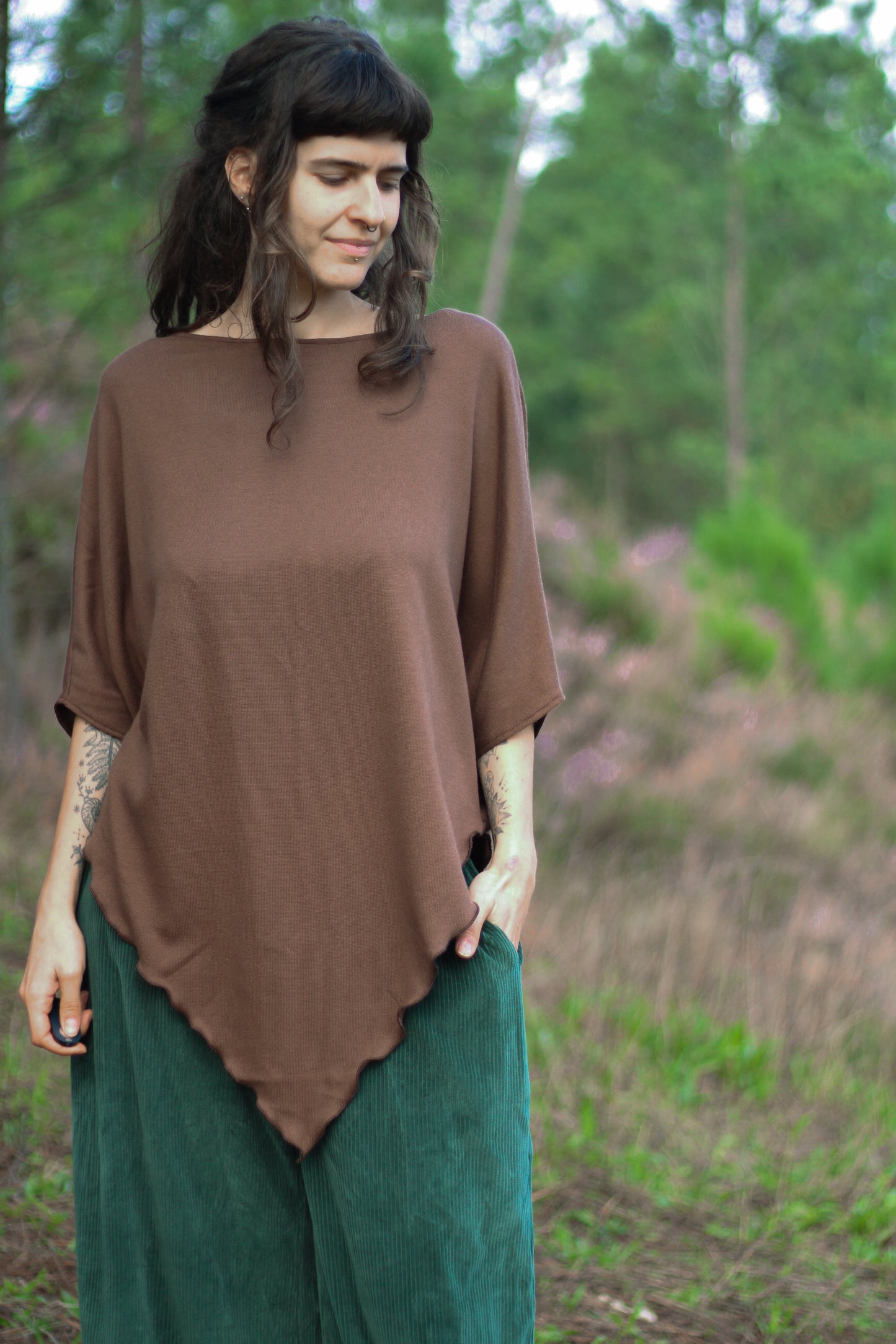 LEAF Blouse | Chocolate brown