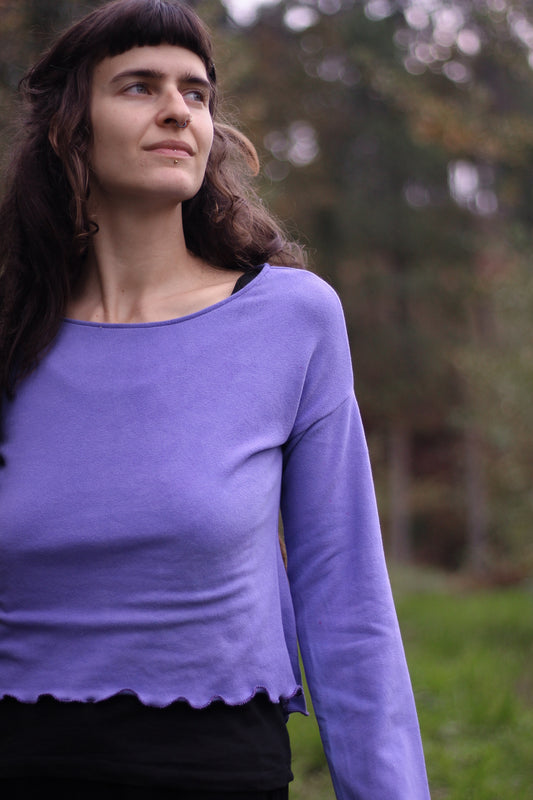 CALENDULA Long Sleeve Crop | Violet